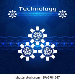Perros y mecanismos de rueda de engranajes. Resumen del concepto de tecnología, sistema, cuadrado.