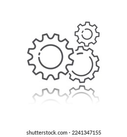 Cogs and gear wheel mechanisms. Abstract technical template background. Connection and engineering, Teamwork concept.