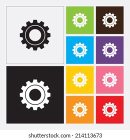 Cogs (gears) icon - Vector