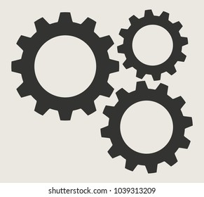 Cogs And Gears Icon Vector Illustration Isolated
