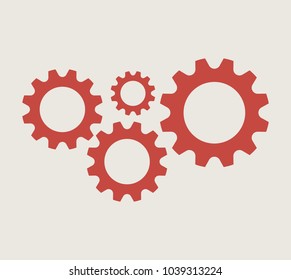 Cogs And Gears Icon Vector Illustration Isolated
