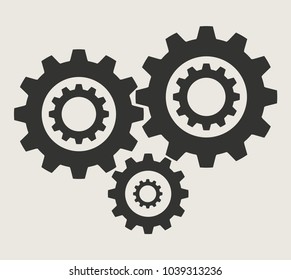 Cogs And Gears Icon Vector Illustration Isolated
