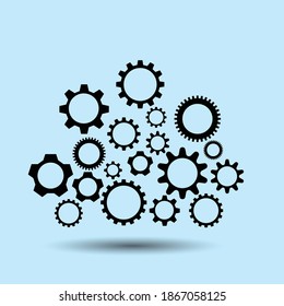 Ilustración De Vectores De Icono De Cogs Y Gears Aislada