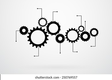 Ilustração vetorial do ícone Cogs e Gears