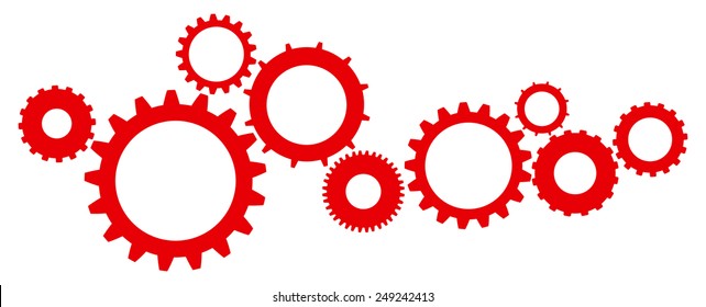 Cogs And Gears Mechanism Icon Isolated Vector Illustration