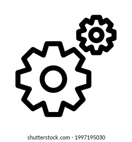 cogs icon or logo isolated sign symbol vector illustration - high quality black style vector icons
