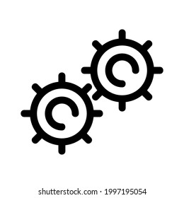 icono de cogs o logotipo símbolo de signo aislado ilustración vectorial de alta calidad estilo negro iconos vectoriales
