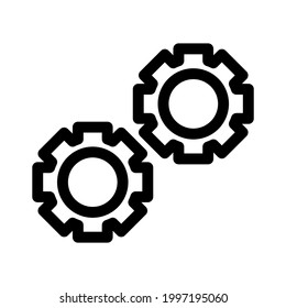 cogs icon or logo isolated sign symbol vector illustration - high quality black style vector icons
