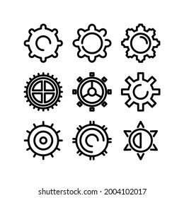 cogs icon or logo isolated sign symbol vector illustration - Collection of high quality black style vector icons
