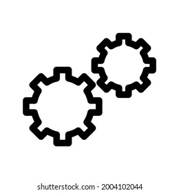 cogs icon or logo isolated sign symbol vector illustration - high quality black style vector icons
