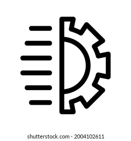icono de cogs o logotipo símbolo de signo aislado ilustración vectorial de alta calidad estilo negro iconos vectoriales
