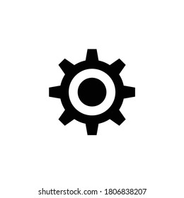 icono de cogs, símbolo de configuración en fondo blanco