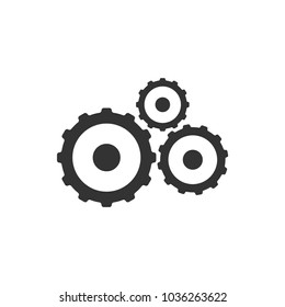 Cogs icon. Vector illustration.