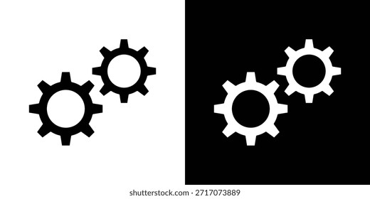 COGS icons vector silhouette design. Vector flat graphic design illustration.