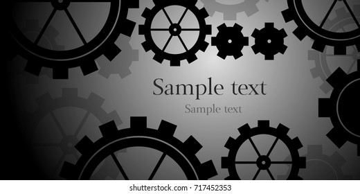 cogs mechanism vector illustration with copy space
