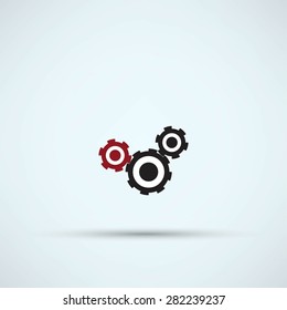 Cogs - vector icon
