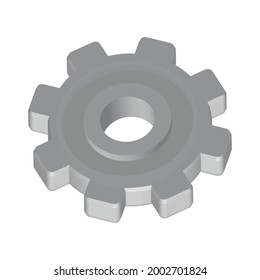 cogwheel 3d like vector illustration
