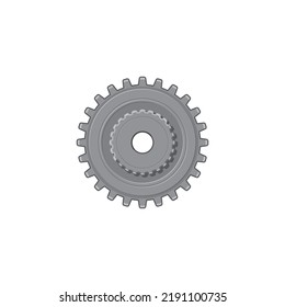 Ajustes de automoción, función y configuración de las ruedas, icono aislado de progreso de ingeniería. Mecanismo de engranaje de la rueda giratoria del vector. Elemento de transmisión de movimiento, rueda cognitiva giratoria del mecanismo de velocidades