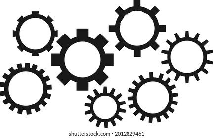 icono negro de la rueda cognitiva sobre fondo blanco