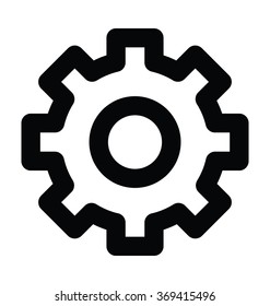 Cogwheel Bold Line Vector Icon 