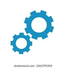 cogwheel cartoon icon isolated vector illustration