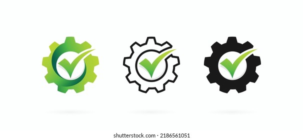 cogwheel checklist vector icon design illustration