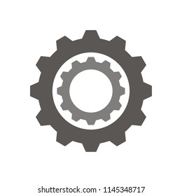 Cogwheel and development icon. Gear vector icon.