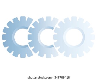 cogwheel diagram, gear diagram for infographic elements