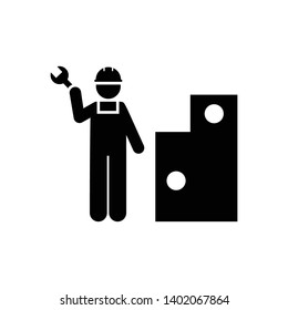 Cogwheel, engineering, maintenance, job, worker icon. Element of manufacturing icon. Premium quality graphic design icon. Signs and symbols collection icon for websites, web design