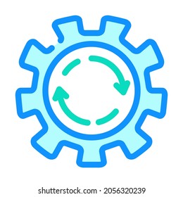 cogwheel erp color icon vector. cogwheel erp sign. isolated symbol illustration