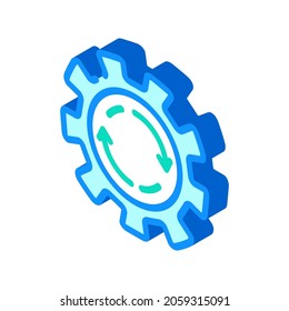 cogwheel erp isometric icon vector. cogwheel erp sign. isolated symbol illustration