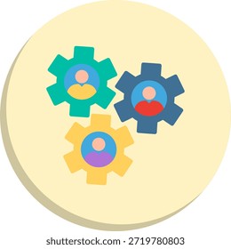 Ícone de Estilo de Círculo Plano de Cogwheel