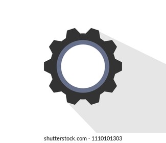 Cogwheel Flat icon Vector Illustration