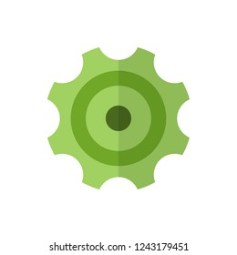 cogwheel flat vector icon