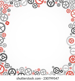 Cogwheel frame. Vector illustration