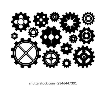 cogwheel gear engineering mechanical machine industry component hardware equipment rotate processing system black color circle 