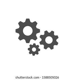 Cogwheel or gear glyph icon