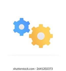 cogwheel gear icon, colored flat vector. modern and minimalist design.
