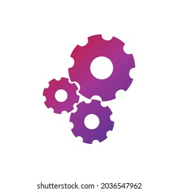 Cogwheel Gear Icon Vector Logo Template