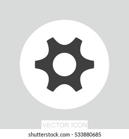 Cogwheel gear mechanism icon