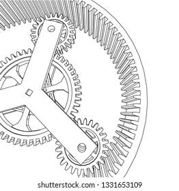 Cogwheel gear mechanism vector background