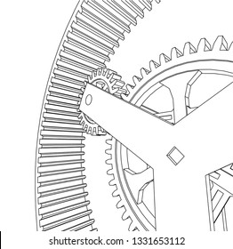 Cogwheel gear mechanism vector background