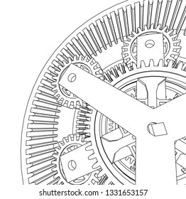 Cogwheel gear mechanism vector background