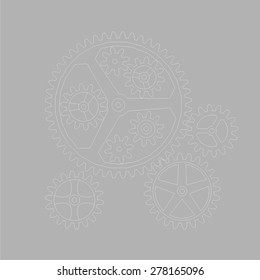 Cogwheel gear mechanism vector background