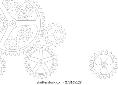 Cogwheel gear mechanism vector background