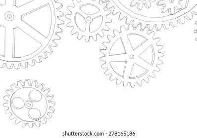 Cogwheel gear mechanism vector background