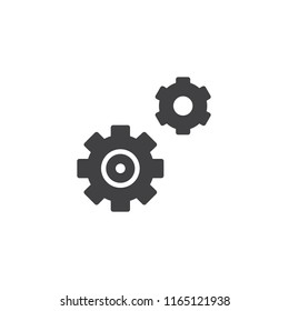Cogwheel gear mechanism vector icon. filled flat sign for mobile concept and web design. Settings simple solid icon. Symbol, logo illustration. Pixel perfect vector graphics