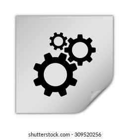 cogwheel gear mechanism vector icon
