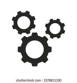 Cogwheel gear mechanism vector settings vector icon