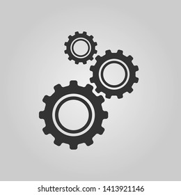Cogwheel gear mechanism vector settings vector icon 